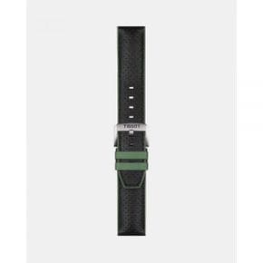 티쏘 공식 가죽 및 고무 스트랩 러그 22mm - 초록색 검은색 7789585