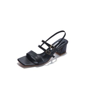 Square Buckle Sandal_Black