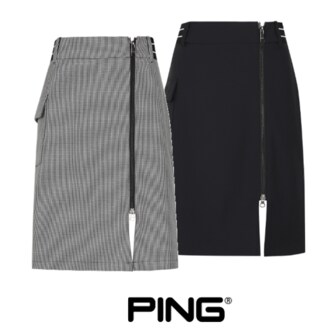 핑 [24  S/S]     여성  지퍼 여밈 5부 큐롯 스커트       121D1PC188  (출시가 258,000)