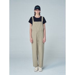 LINEN OVERALL PANTS (KHAKI BEIGE)