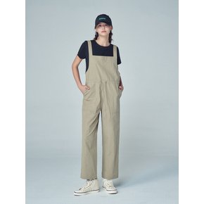 LINEN OVERALL PANTS (KHAKI BEIGE)