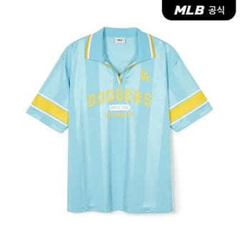 MLB [코리아공식] 여성 바시티 스포츠 카라 반팔 티셔츠 (bl)