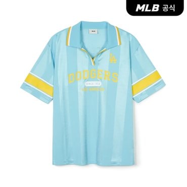 MLB [코리아공식] 여성 바시티 스포츠 카라 반팔 티셔츠 (bl)