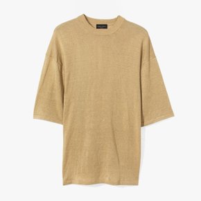 [샌프란시스코 마켓] KNIT S/S OVERSIZE ROUNDNECK (COMFORT FIT) BEIGE