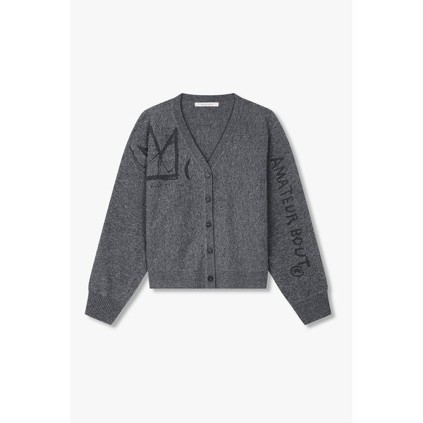 [리오더, BASQUIAT] 프린트 니트 가디건 7125450181272