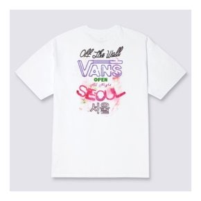 반스 남녀공용 서울 나이트 티셔츠 VN000H21WHT1