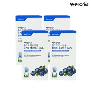 케어플러스 통으로 갈아만든 유기농 블루베리 100% 퓨레 주스 스틱 4박스 (총 20g X 56포)