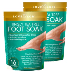 LOVE LORI 발 각질 발바닥 풋케어 티트리오일 Foot Soak 453g 2개