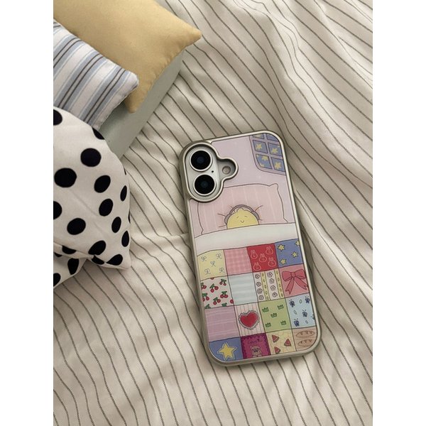 알록달록 이불 글라스 실버 케이스