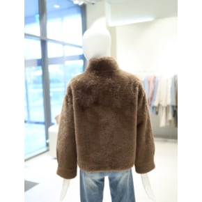 [여주점] 여성 페이크 퍼 퍼프 소매 하이넥 자켓 YM5WM603