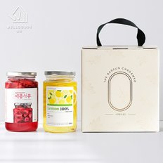 프리미엄 수제청 2구 선물세트 1호(사과석류,레몬)