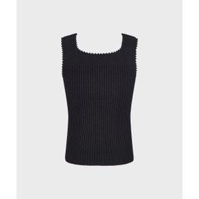 여성 크로셰 베스트 블랙 CROCHET VEST BLACK