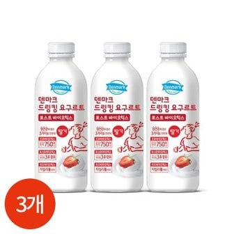 텐바이텐 덴마크 드링킹 요구르트 딸기 750ml x 3개