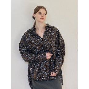 Leopard over fit shirt_brown