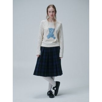 펀프롬펀 TARTAN CHECK PLEATS SKIRT, NAVY