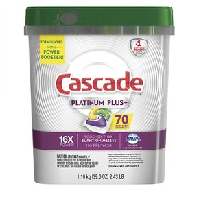 [해외직구]캐스캐이드 플레티넘 플러스 식기세척세제 레몬 70입 Cascade Dishwasher Detergent Platinum Plus Lemon 39oz