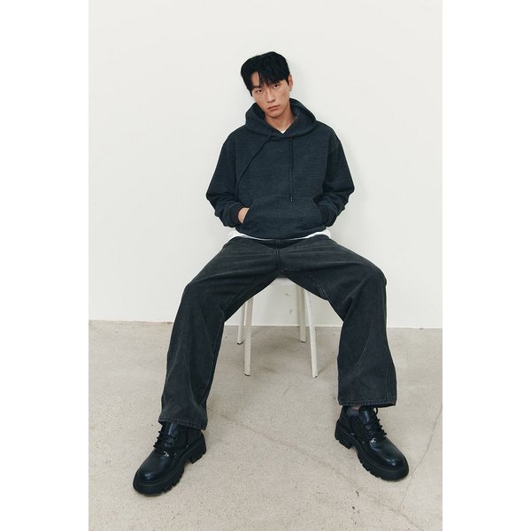 [MEN] 울 혼방 레더라벨 셋업 후드티셔츠 9155422207087