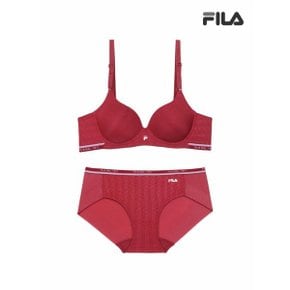 아카이브 엠보 나염 여성 버건디 브라 팬티 세트  FI4BAE1041FBUR 2SKU _P357130169