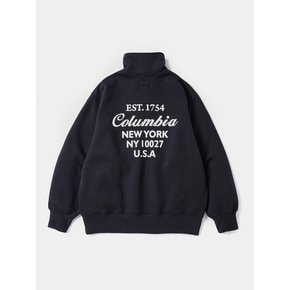 CU BIG SCRIPT TERRY H/ZIP SWEATSHIRTS 크라운네이비