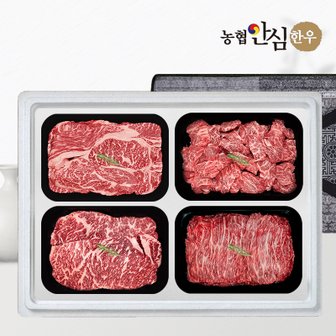 농협안심한우 [냉장] 1등급 한우 선물세트 구이정육4호 1.2kg (등/채/국/불)