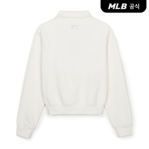 [코리아공식] 여성 하트 크롭 반집업 맨투맨 BOS (Cream)