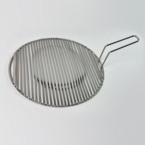 스텐 석쇠 원형 한손 평석쇠 295mm 돌출 190 캠핑 고기 바베큐 그릴 판