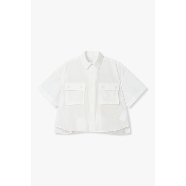 [CLASSICS]여성 플리츠 코튼 포플린 셔츠(화이트) 6416140100000