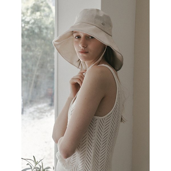 [단독] Linen unbalance bucket hat_3color