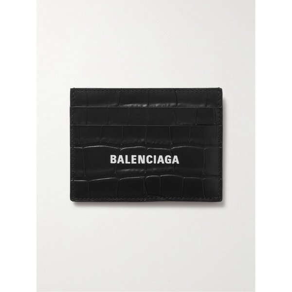 로고 프린트 크로크-이펙트 가죽 카드지갑 34344356237287038