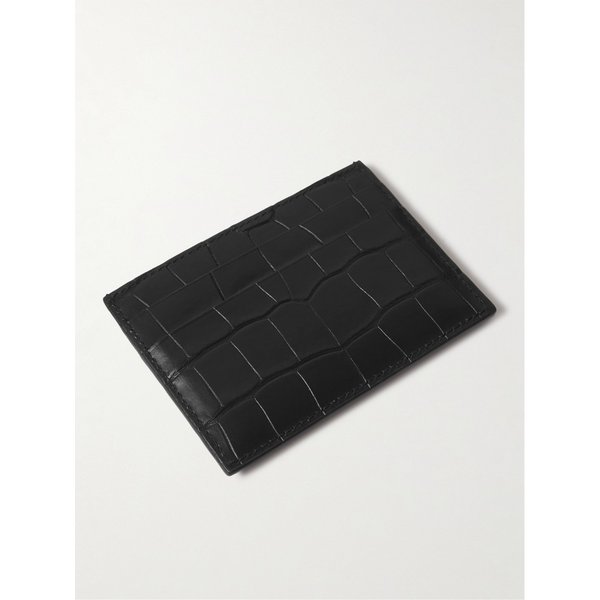 로고 프린트 크로크-이펙트 가죽 카드지갑 34344356237287038