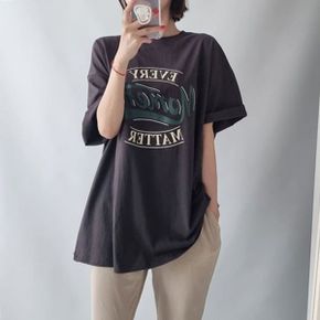 프린팅 루즈핏 반팔 티셔츠_P393204757