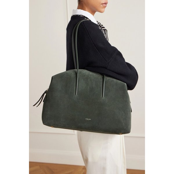 드멜리어 스톡홀름 가죽 트리밍 스웨이드 토트백 46376663162972669