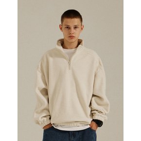 Overfit Fleece Anorak Ivory