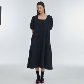 Square Neck Long OndPiece Black