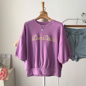체인 7부 크롭 맨투맨_P365149397