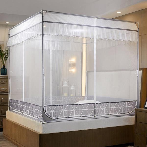 사각 침대 모기장 프레임 원터치 대형 캐노피 텐트 모기텐트 4인용 모기장180x220cm - SSG.COM