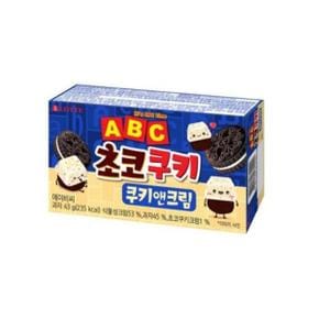 롯데제과 ABC 초코쿠키 쿠키앤크림 43g 12개