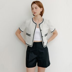 루시 콤비 트위드 자켓_화이트 / LUCY COMBI TWEED JACKET_WHITE