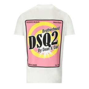 24SS 디스퀘어드2 반팔 티셔츠 S74GD1224 S23009 100 S White