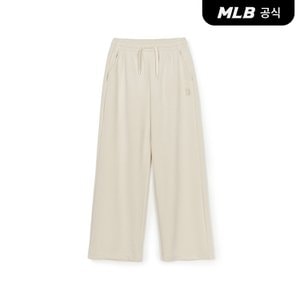 MLB [코리아공식] 여성 베이직 스몰로고 골지 벨로아 세미와이드팬츠BOS(Cr)