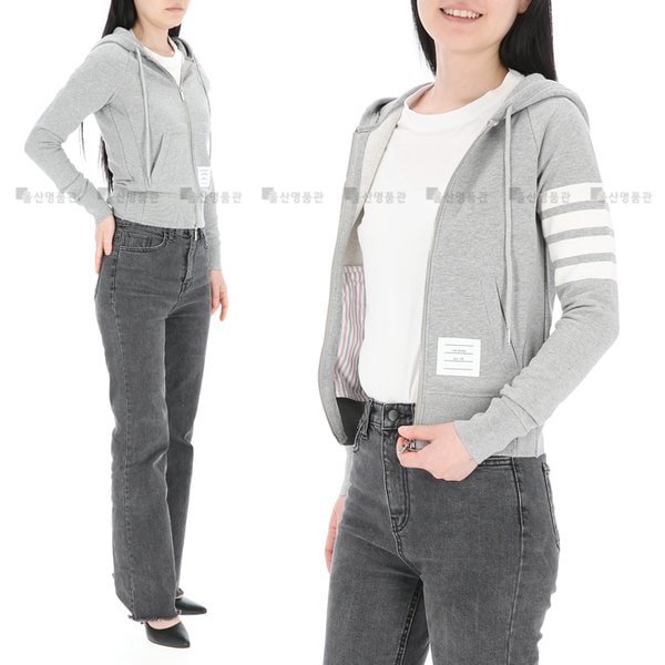 [부산점] 사선완장 FJT001A 00535 055 톰브라운 루프탭 여성 후드집업