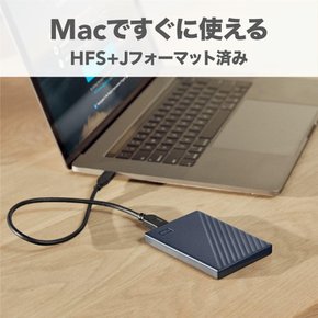 WD HDD 2TB USB3. 0 My Passport for Mac  WDBA2D0020BBL-WESN Mac용 휴대용 타임 머신 대응