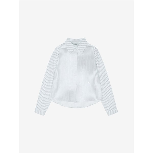 피치 스트라이프 세미 크롭 셔츠 (VMBAB2411)