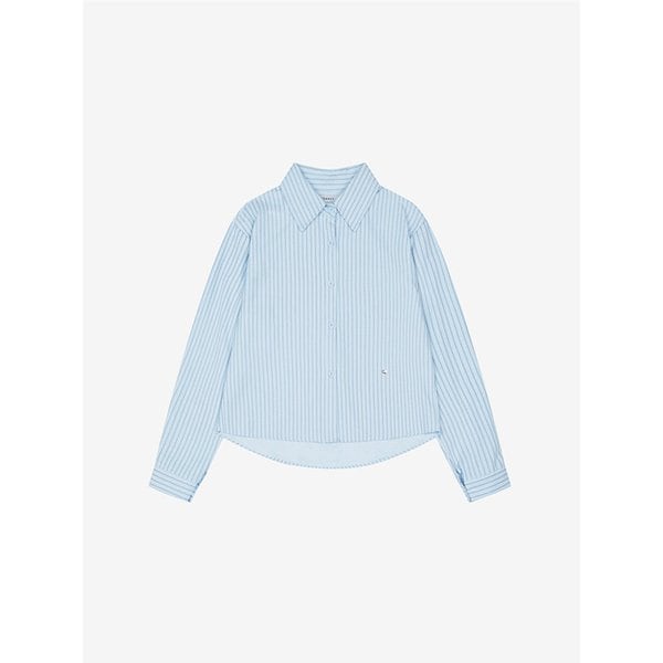 피치 스트라이프 세미 크롭 셔츠 (VMBAB2411)