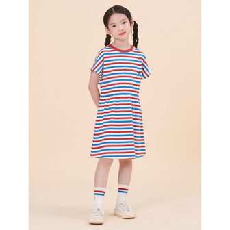 빈폴키즈 *시즌오프30%*[BEANPOLE KIDS] [NOROO] 멀티 스트라이프 원피스  블루 (BI4471G92P)