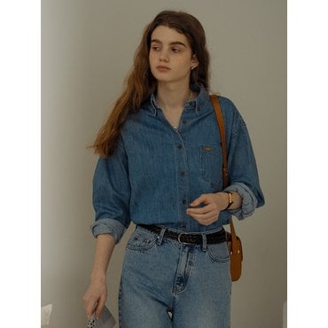 틸아이다이 Button-down washing denim shirt_Blue