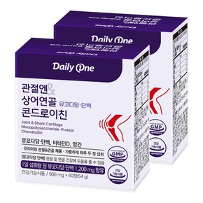 관절엔 상어연골 뮤코다당 단백 콘드로이친 900mg X 60정 2통