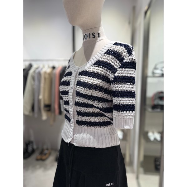 [여주점] 스트라이프 레터링 믹스 투웨이 풀오버 ER2KH561