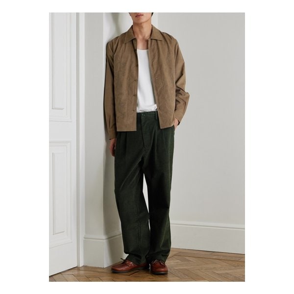 안토니오 스트레이트 레그 자수 코듀로이 팬츠 46376663162909204