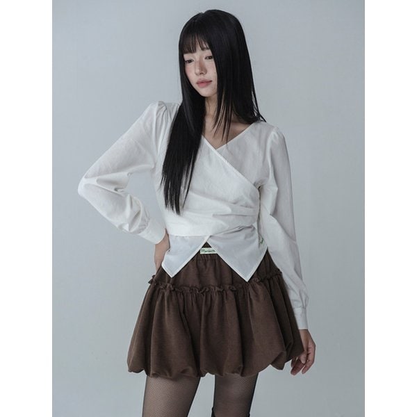 DRAPE MOMENT BLOUSE_CREAM